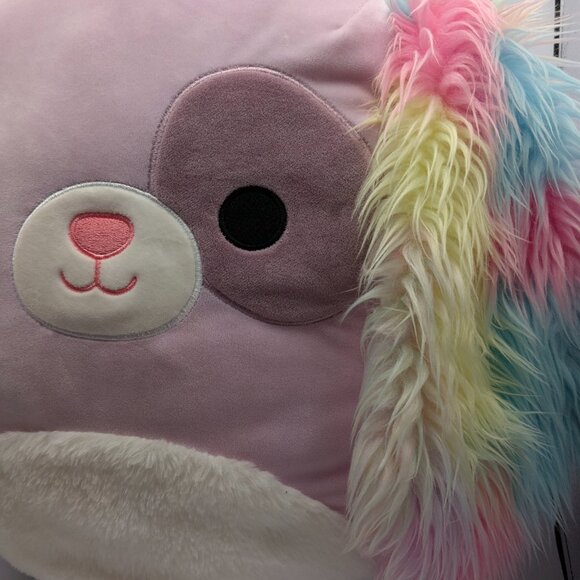 Squishmallows Barb the Dog 16" Plush Light Purple Dog with Floppy Rainbow Ears - Picture 4 of 14